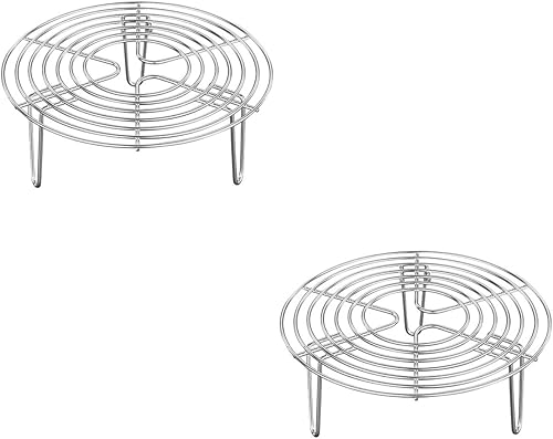 Estante de acero inoxidable multiusos redondo para cocinar al vapor y hornear ollas a presión instantáneas y ollas de caldo