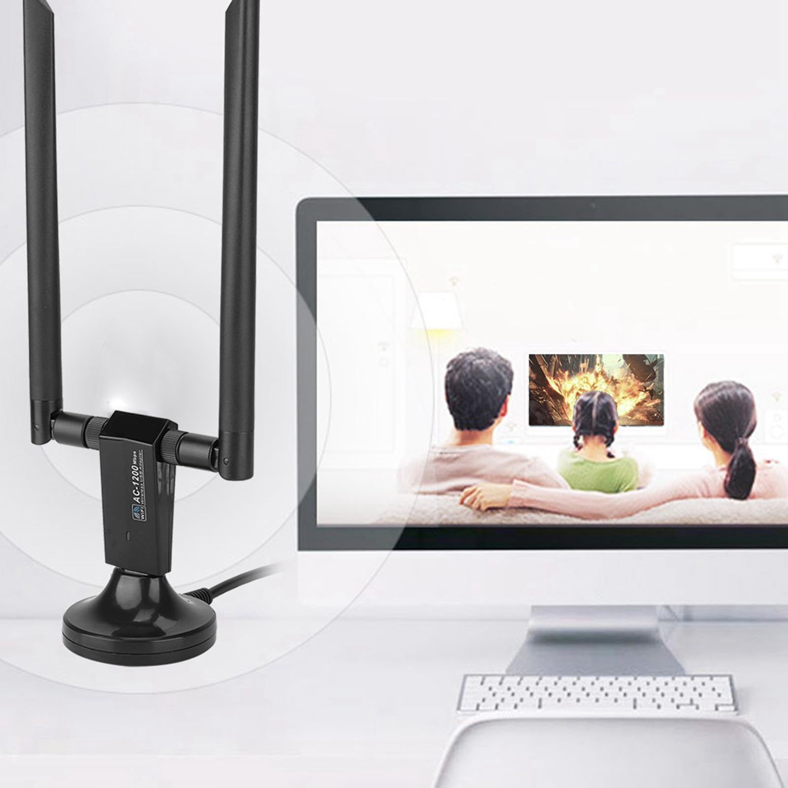 Tbest Scheda di Rete Wireless AC USB 5.8G Dualband WiFi Dle, Rete e Connessione della Famiglia di Prodotti di Rete