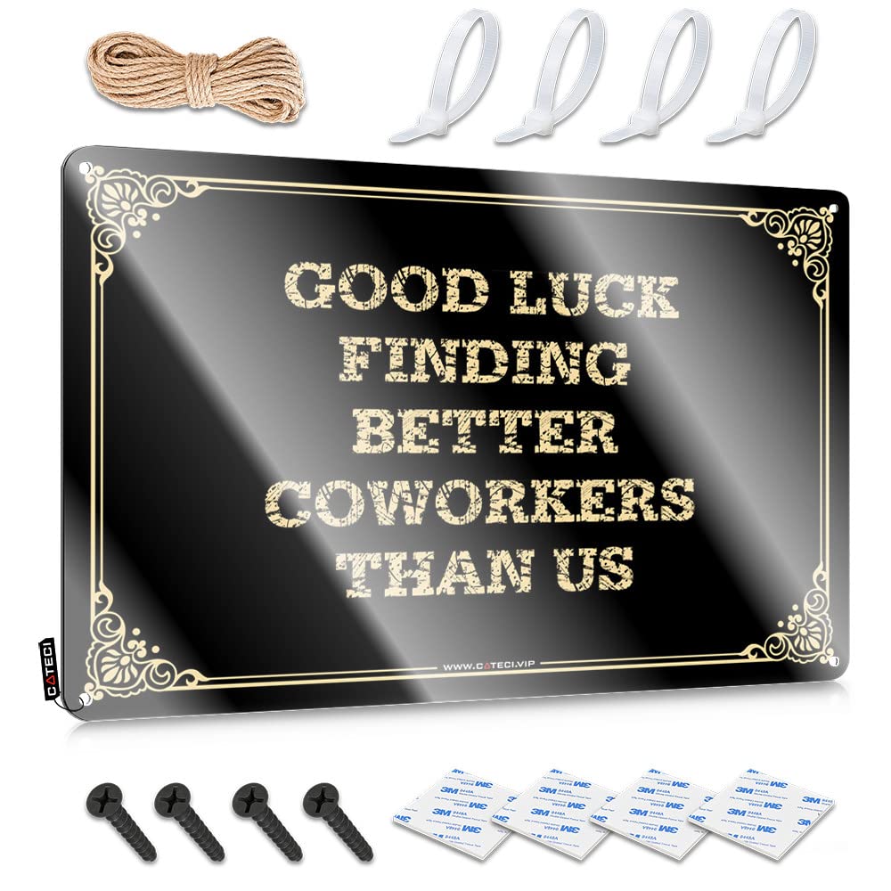 Mwfkkaddb Colour Bar Stuff For Man Cave Good Luck Finding Better Coworkers Than Us Tin Sign Vintage Signs Metal Funny Door Signs(30X40cm)
