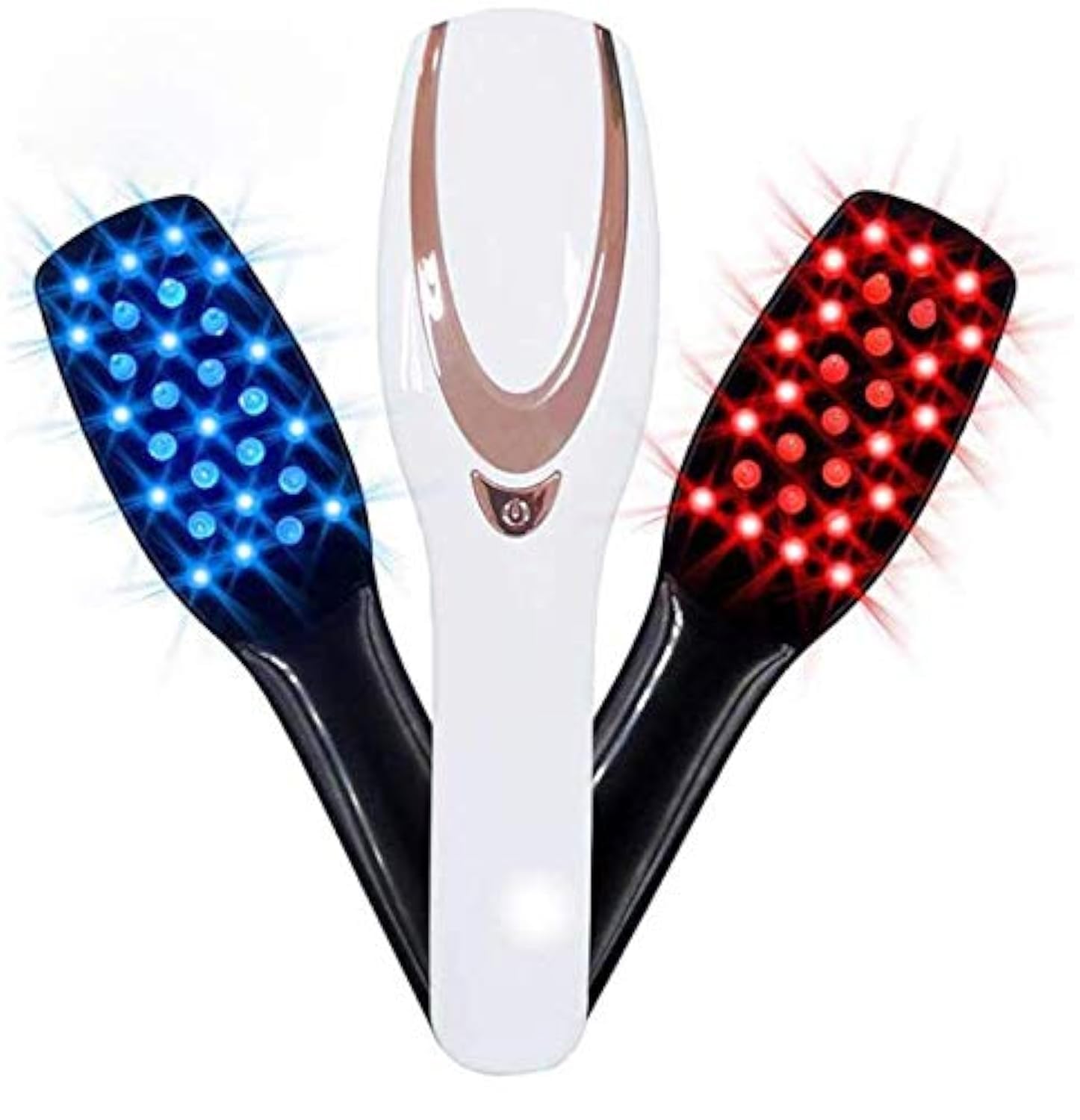 Phototherapie-Kopfhaut-Massagegerät mit Kamm und Bürste zur Haarwachstumsupport, Anti-Haarausfall, USB-Wiederaufladbare Pflege
