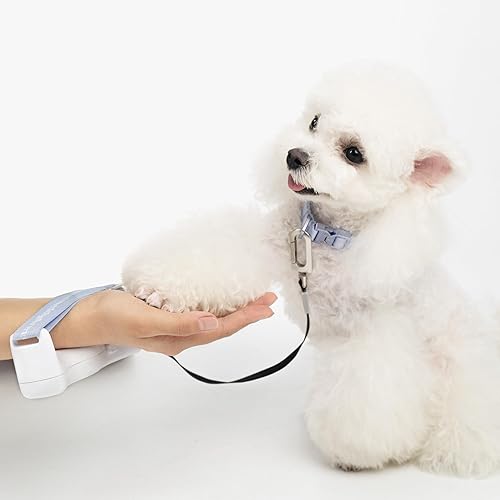 Miniatura 8 de Correa retráctil para perro de 5.6 pies, ajustable, suave, manos libres, correa retráctil de freno rápido con una sola mano para perros pequeños y