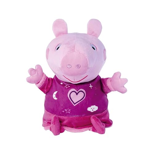Simba Toys - Peluche Peppa Pig Buenas Noches con Luz y Música de Nana, Material Suave y Agradable, 100%…