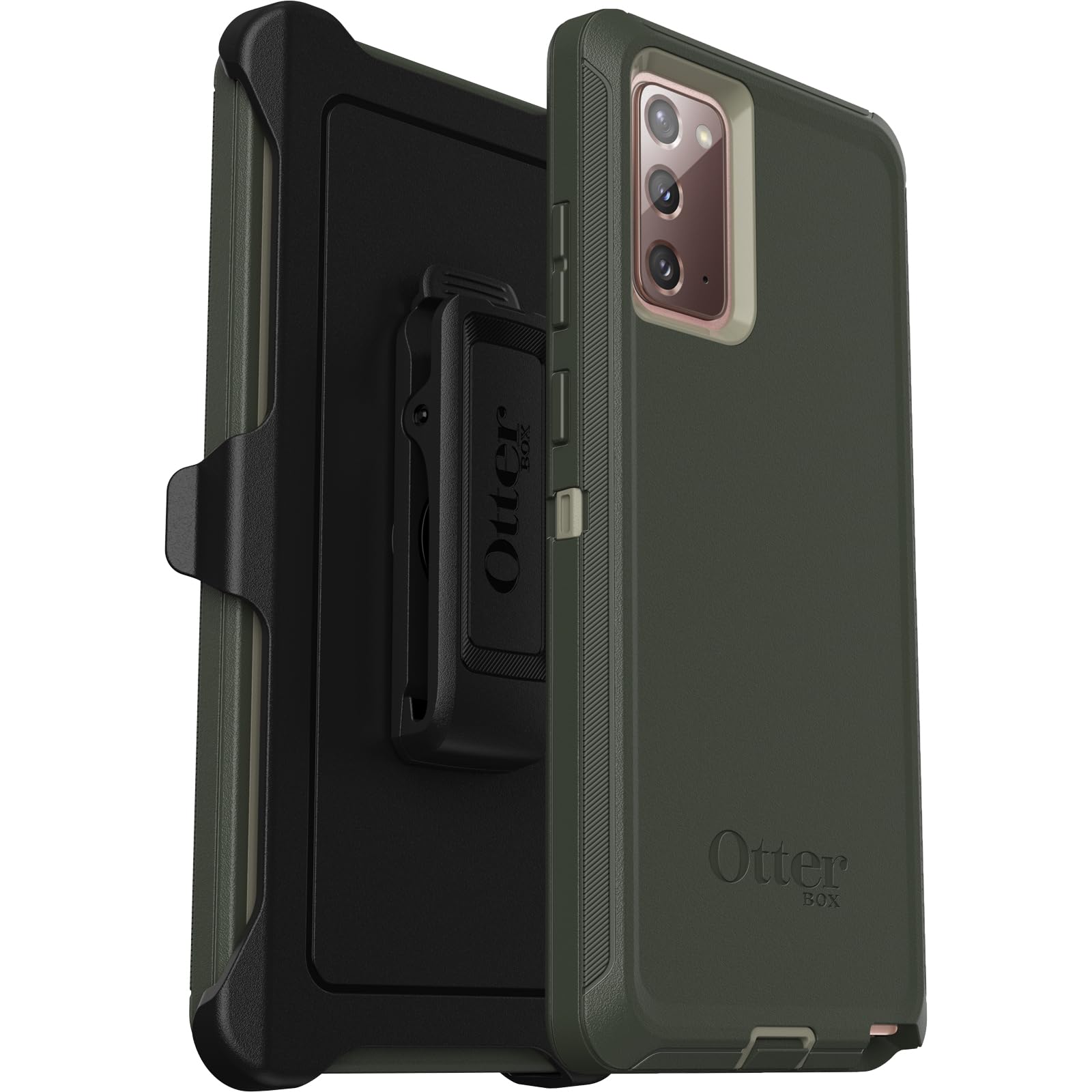 OtterBox Galaxy Note 20 5G (Only) - Defender Series Case - Lichen The Trek (Green) - Rugged & Durable - with Port Protection - Holster Clip Included -