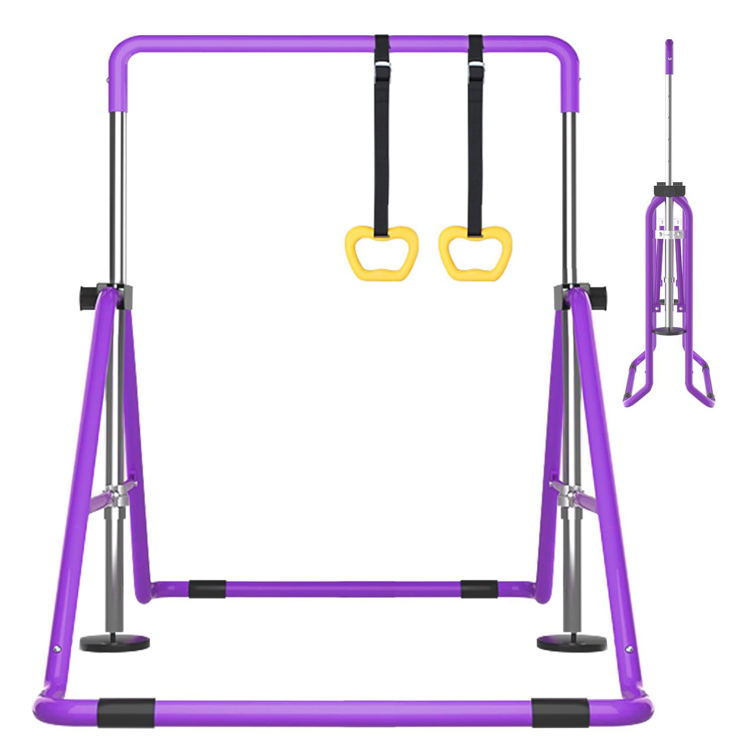 DOBESTS Folding Gymnastics Bar, Adjustable Height Kip Horizontal Bar — image 1