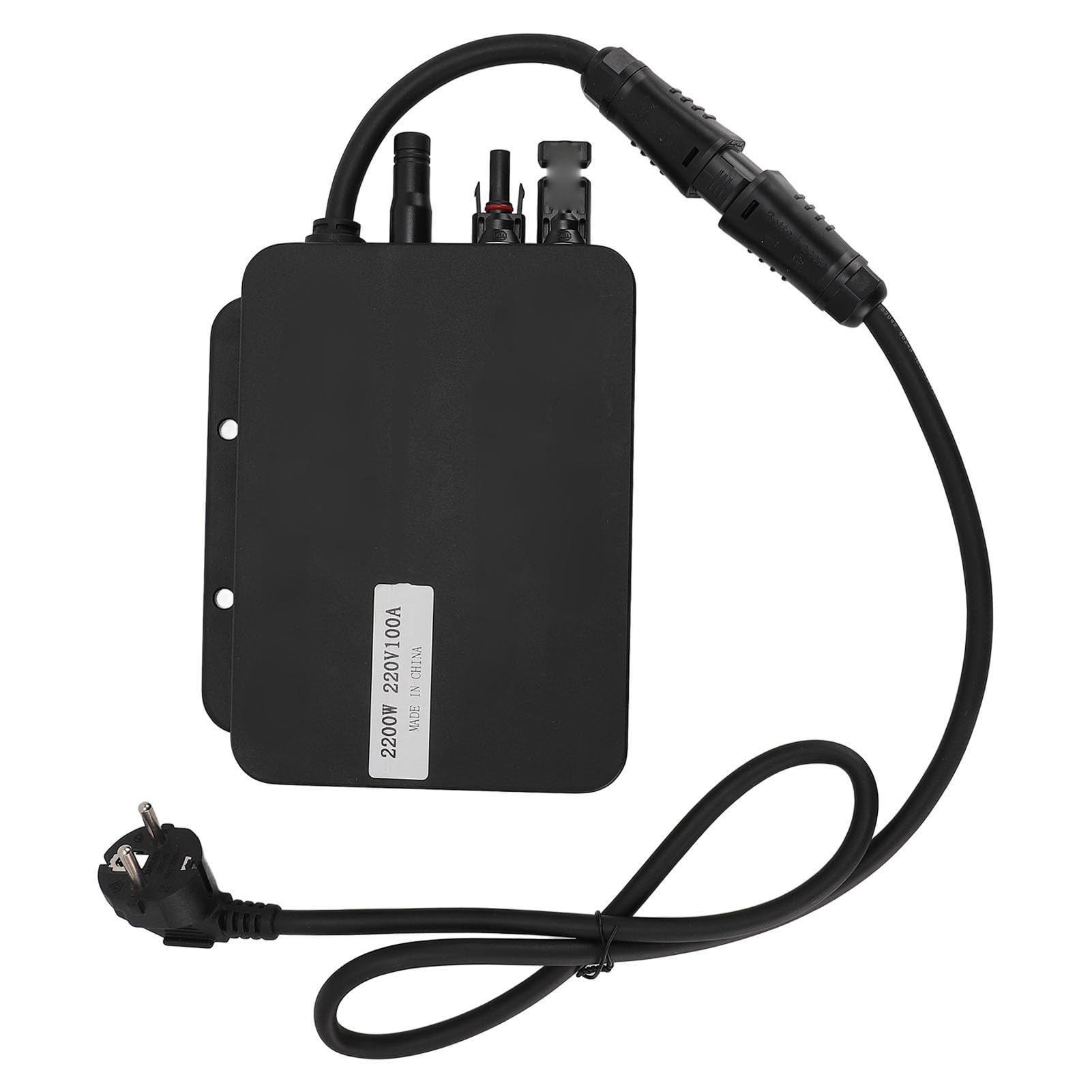 2200-W-MPPT-Solar-Grid-Tie-Mikro-Wechselrichter, Drahtloser Bluetooth-Mikro-Wechselrichter, Maximale Eingangsspannung 60V, Wasserdichter IP67-AC-Ausgang, Montage der Stützhalterung
