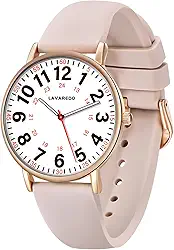 Relógio de enfermeira para enfermeiras, médicos, homens, analógicos, à prova d'água, com mostrador luminoso e movimento de quartzo japonês, relógio militar fácil de ler com ponteiro de