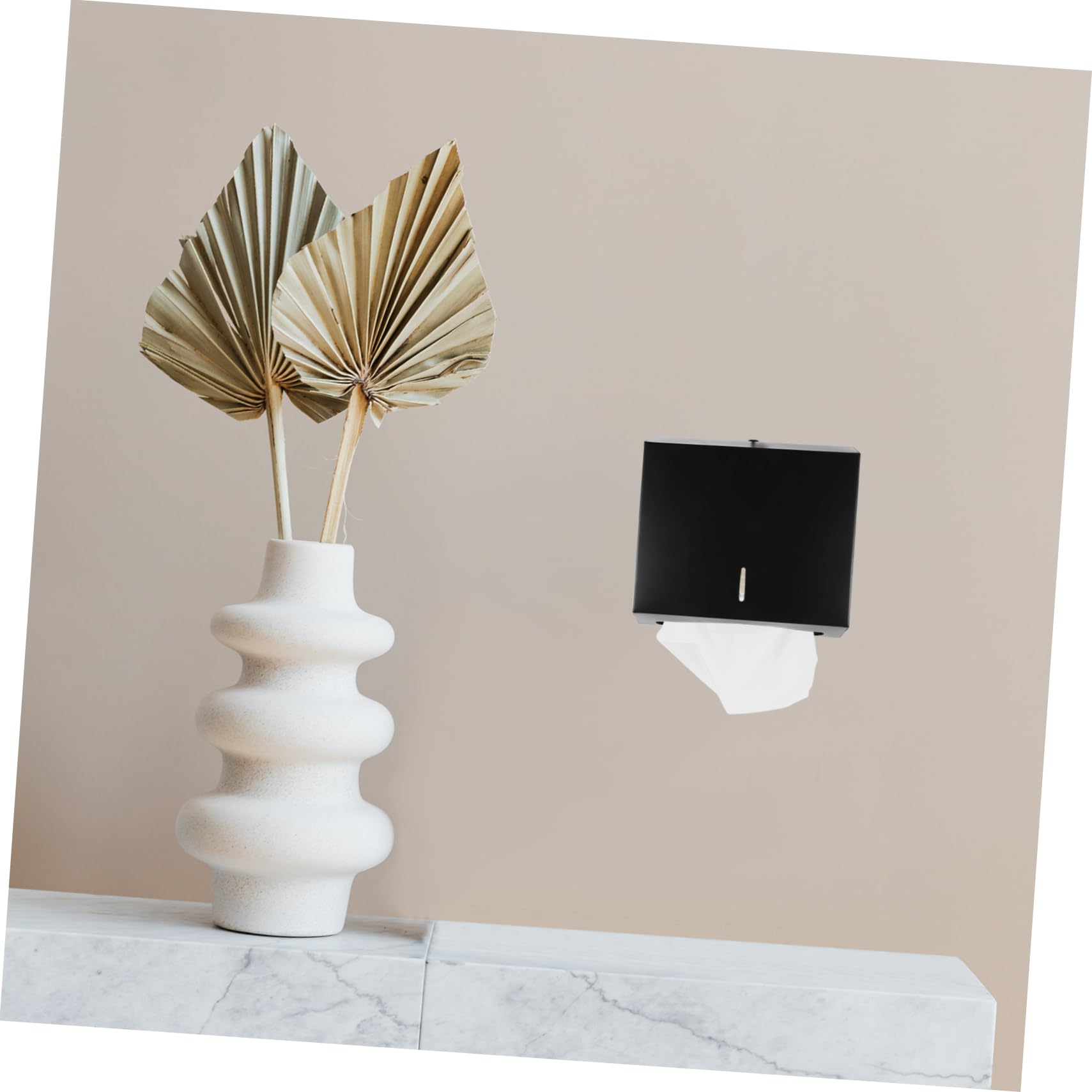 Portarrollos de Papel Higiénico Negro de Acero Inoxidable 304 | Soporte de Pared, Función de Almacenamiento, Acabado Chic y Aspecto Exquisito