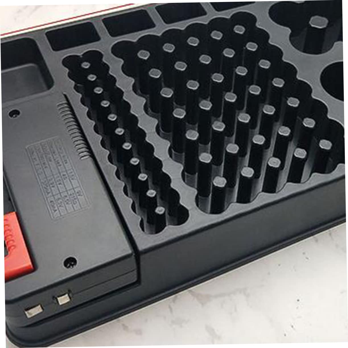 Alipis 98pezzi Scatola per Riporre le Batterie in Plastica Resistente Organizer Porta Batterie con Slot per Aa Aaa Bottone Include Tester per Rimovibile