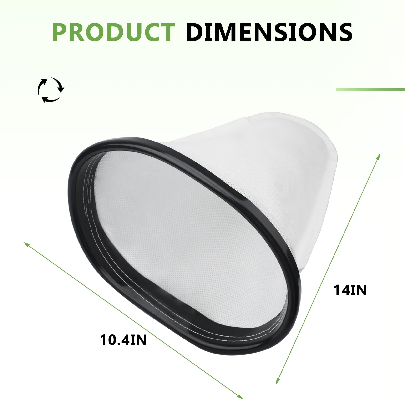2KE2105000 - Paquete de 4 bolsas de tela HEPA para aspiradora de hombro Hoover, mochila Vac Pro