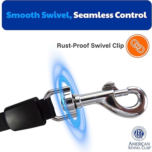 Miniatura 6 de American Kennel Club Retractable Dog Leash, 16.4ft, Tangle-Free, Ergonomic Grip, One-Hand Brake, for Medium & Large Dogs up to 110 lbs