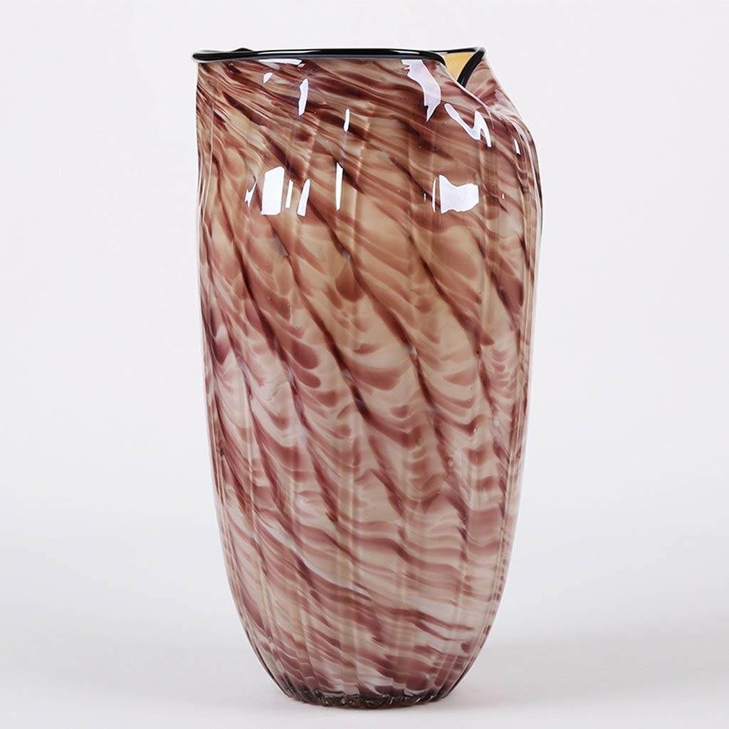 asdchZen Antique Vase Hand-Blown Shells Flower Home Living Room Creative Dried Flower Plug Home Decoration,C,C