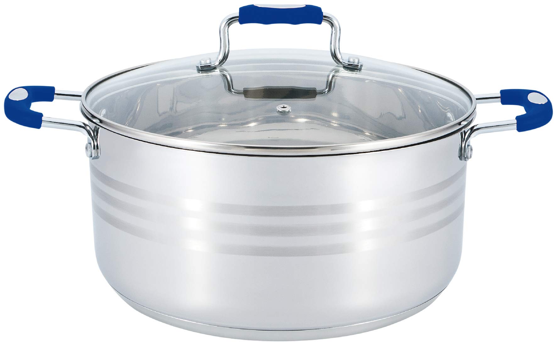 WilsonStainless Steel Casserole With Blue Color Silicon Handle GS-020