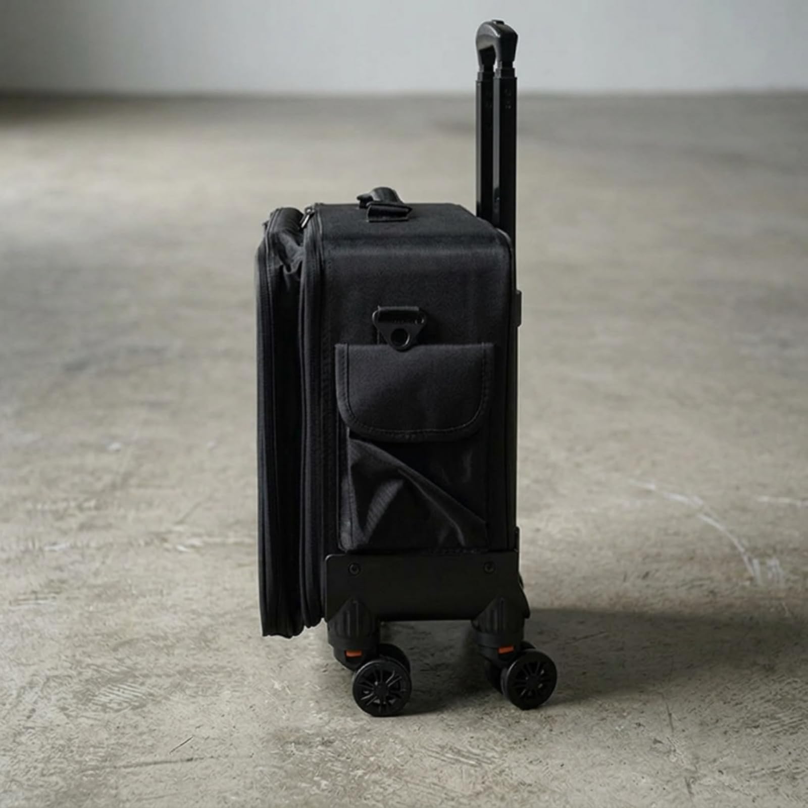 Gralara ia Trucco Professionale Trolley, Trolley A Tre Strati In Tessuto Oxford Con Specchio LED, 4 Piccole Borse E Ruote Universali
