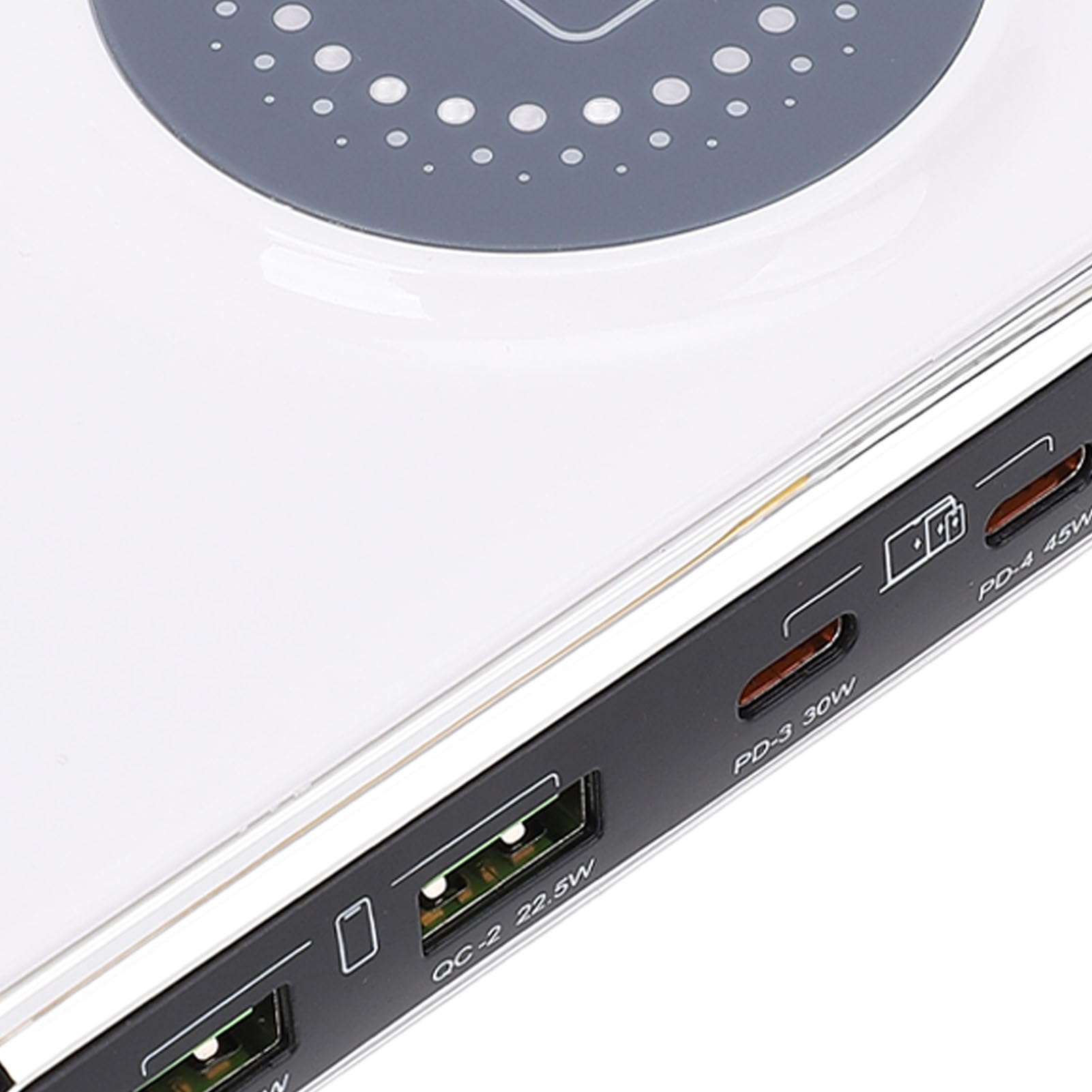 Annadue Estación de Carga Rápida de Escritorio, 72W Multi Port USB C Wireless Charger Hub, 45W PD, Protección de Seguridad Inteligente, para la Tableta Portátil y Uso (Enchufe de la UE)