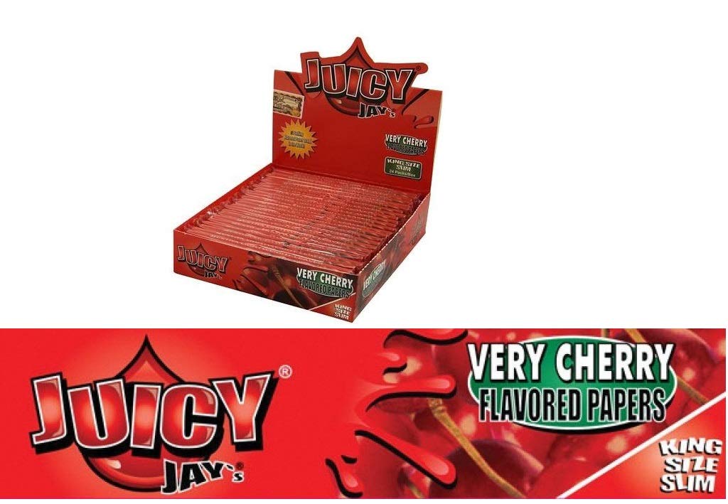 JUICY JAYS King Size Slim papier wiśniowy - 24 broszury