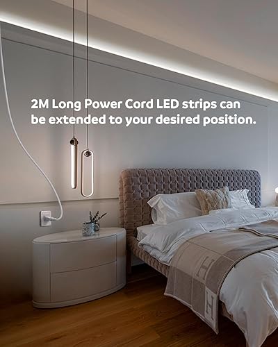 Miniatura 6 de Aclorol Tira de luces LED para exteriores de 147.6 ft, impermeable, 150 pies, CA, 110 V-130 V, flexible, luces LED para exteriores, color blanco