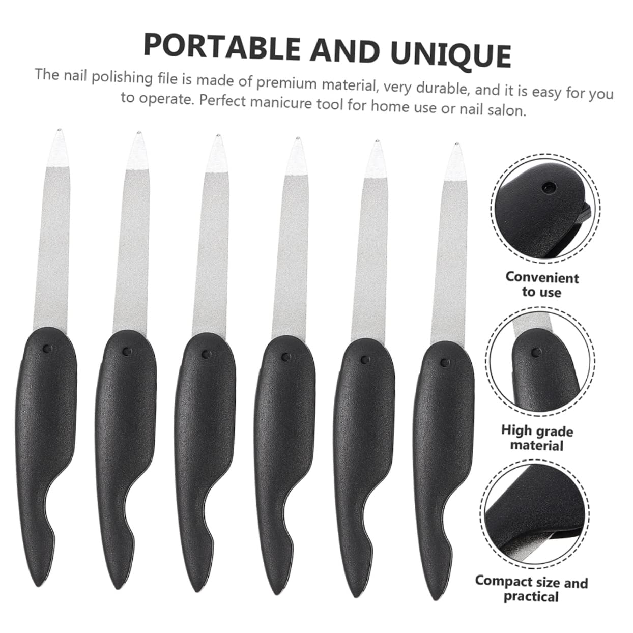 Healeved 40pezzi Unghie Metallo Pieghevoli Doppia Faccia Per Manicure e Pedicure Strumenti Per Rifinire e Lucidare Unghie Naturali e Acriliche Facili Da Riporre e Riutilizzabili