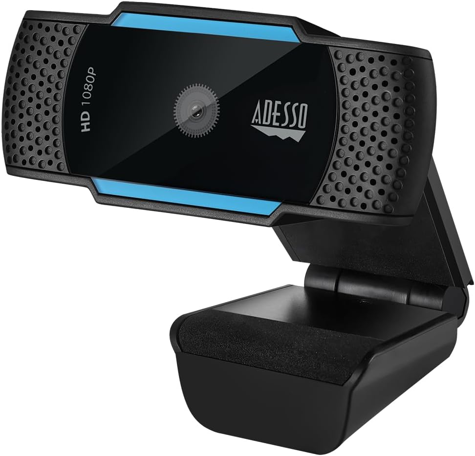 - Adesso Cybertrack H5 1080p Hd USB Autofocus Webcam with Microphone, 1920 Pixels X 1080 Pixels, 2.1 Mpixels, Black