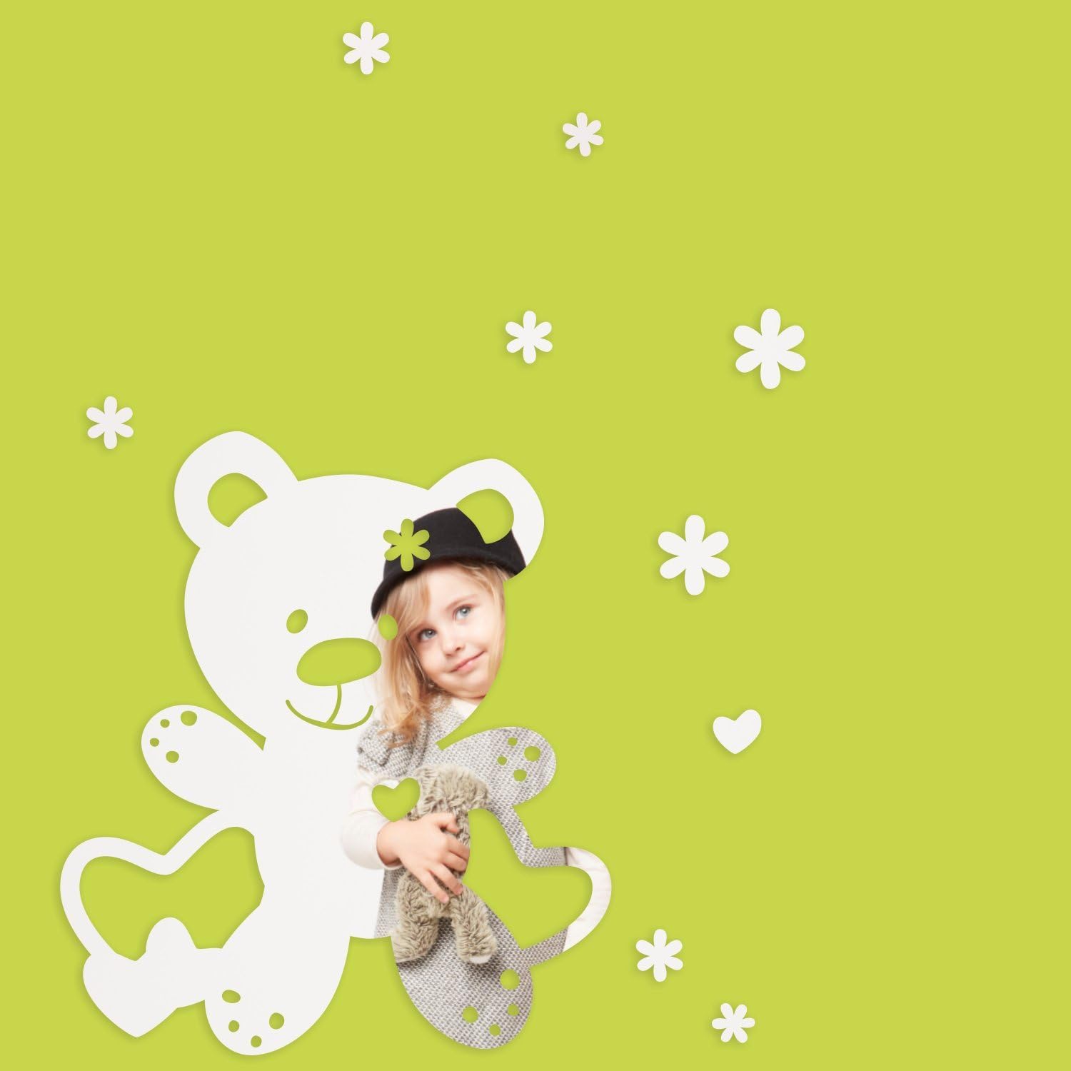 Ornamental Mirror Candy Teddy Bear Trendy Design Ornament 3 mm Acrylic Mirror from EU Residing Room Bed room Hallway Unbreakable DIY Dwelling Textiles Silver Made in EU