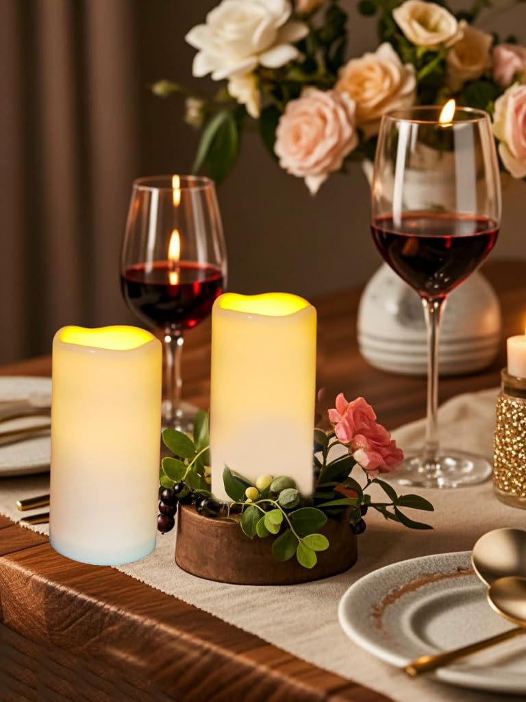 HjingChen Outdoor Wasserdicht LED Kerzen mit Timer Fernbedienung – Ansicht 6