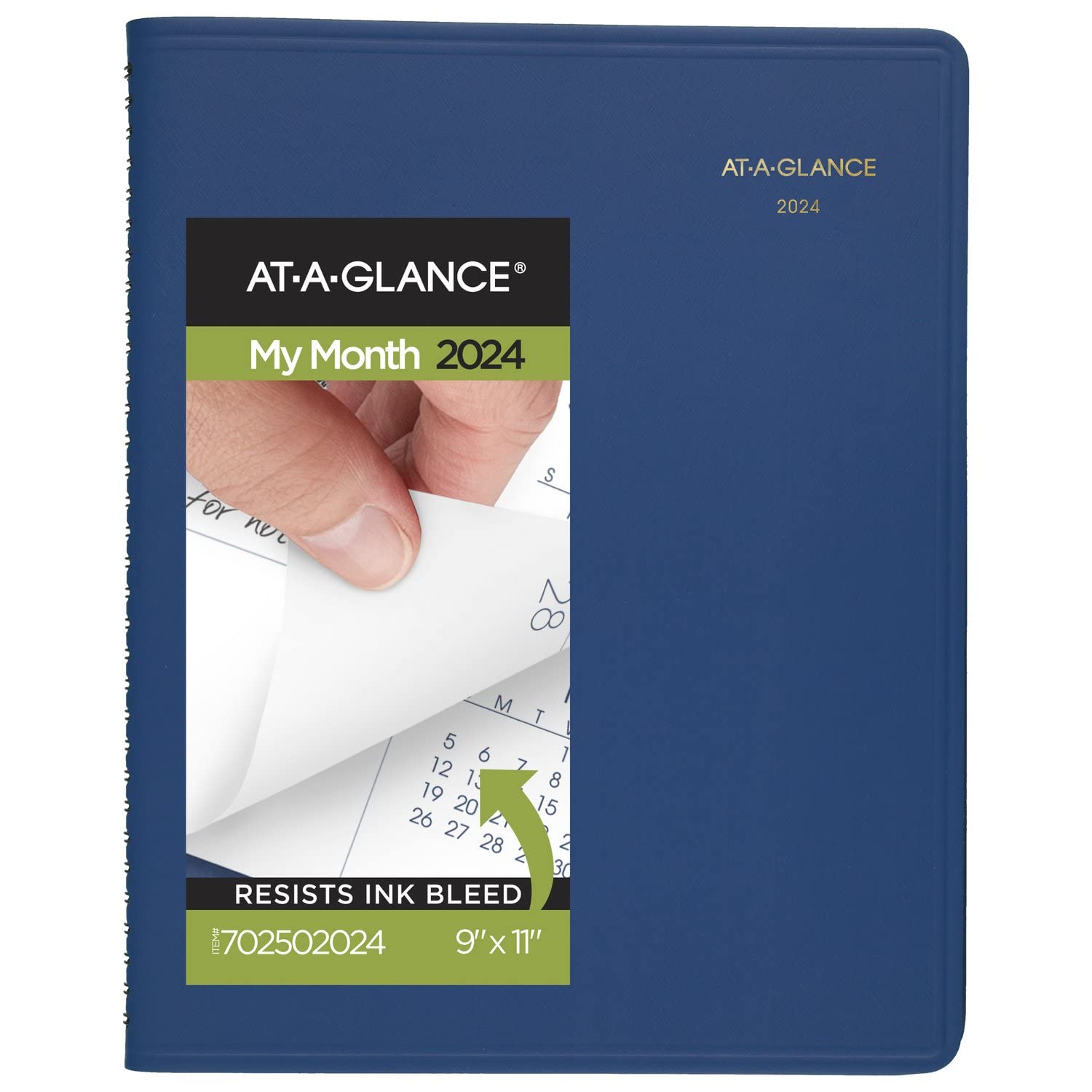 AT-A-GLANCE Fashion 2024 Monthly Planner, 9" x 11", Large, Blue (702502024), 9 inches X 11 inches