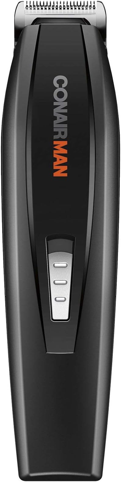 ConairMAN All-in-One Beard Trimmer for Men, Includes Nose and Ear Hair Trimmer, with 5-Position Comb Attachment, 4 piece Men's Grooming Kit, Battery Operated