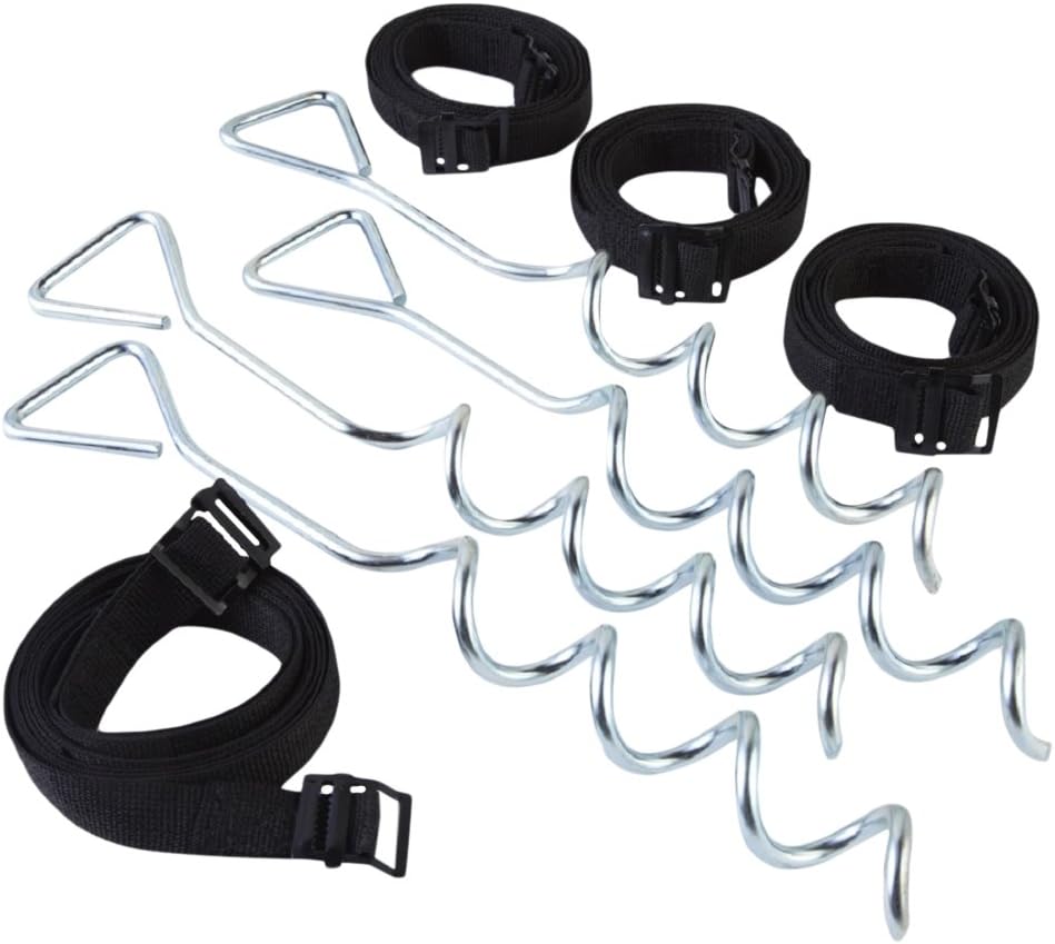 JumpKing Trampoline Anchor Kit , Black