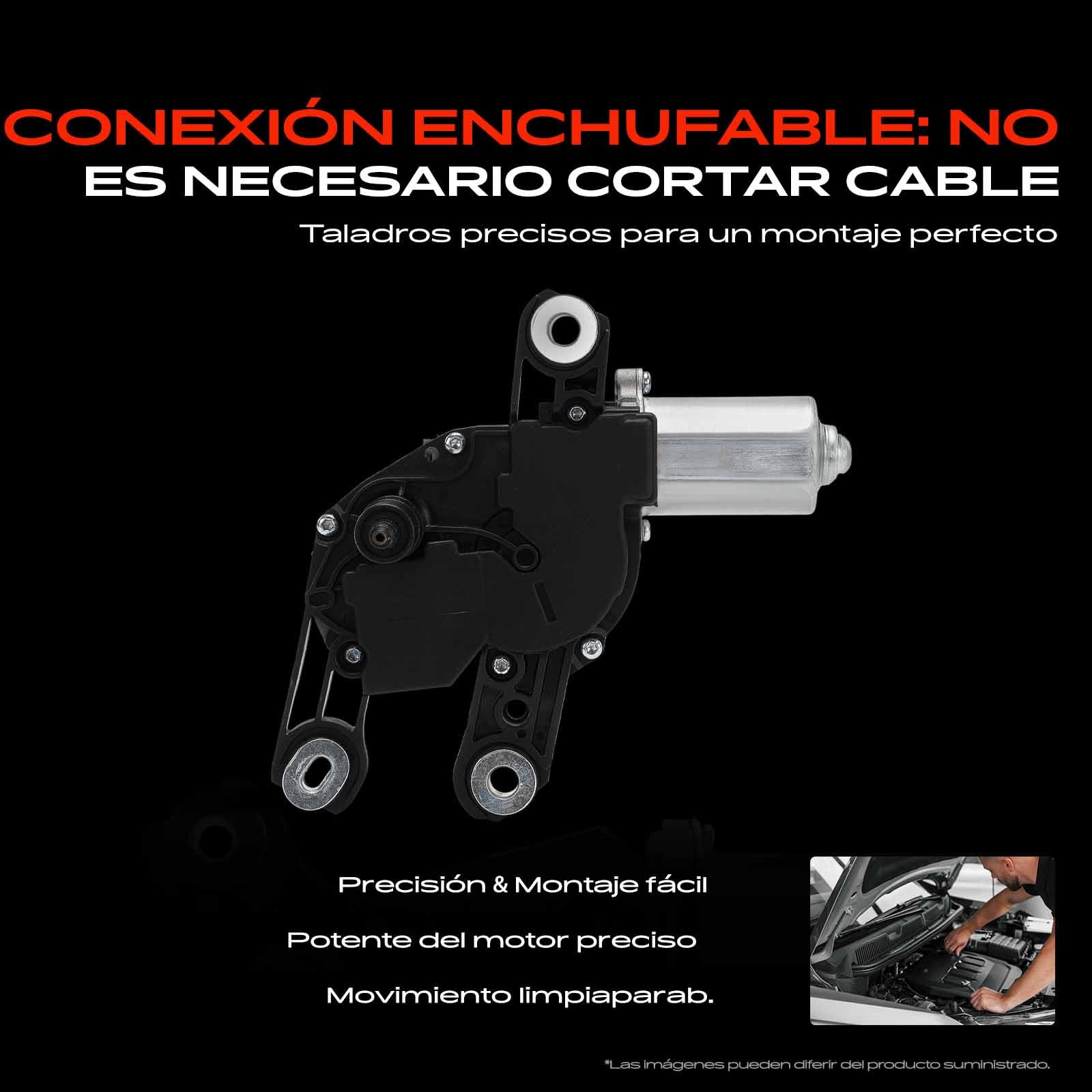 Frankberg Motor del limpiaparabrisas Trasera Compatible con Q3 F3B Q3 Sportback F3N Toledo IV KG3 O.c.t.a.v.i.a III 5E3 NL3 NR3 O.c.t.a.v.i.a IV NN3 NX3 PV3 Replace# 5E5955711B