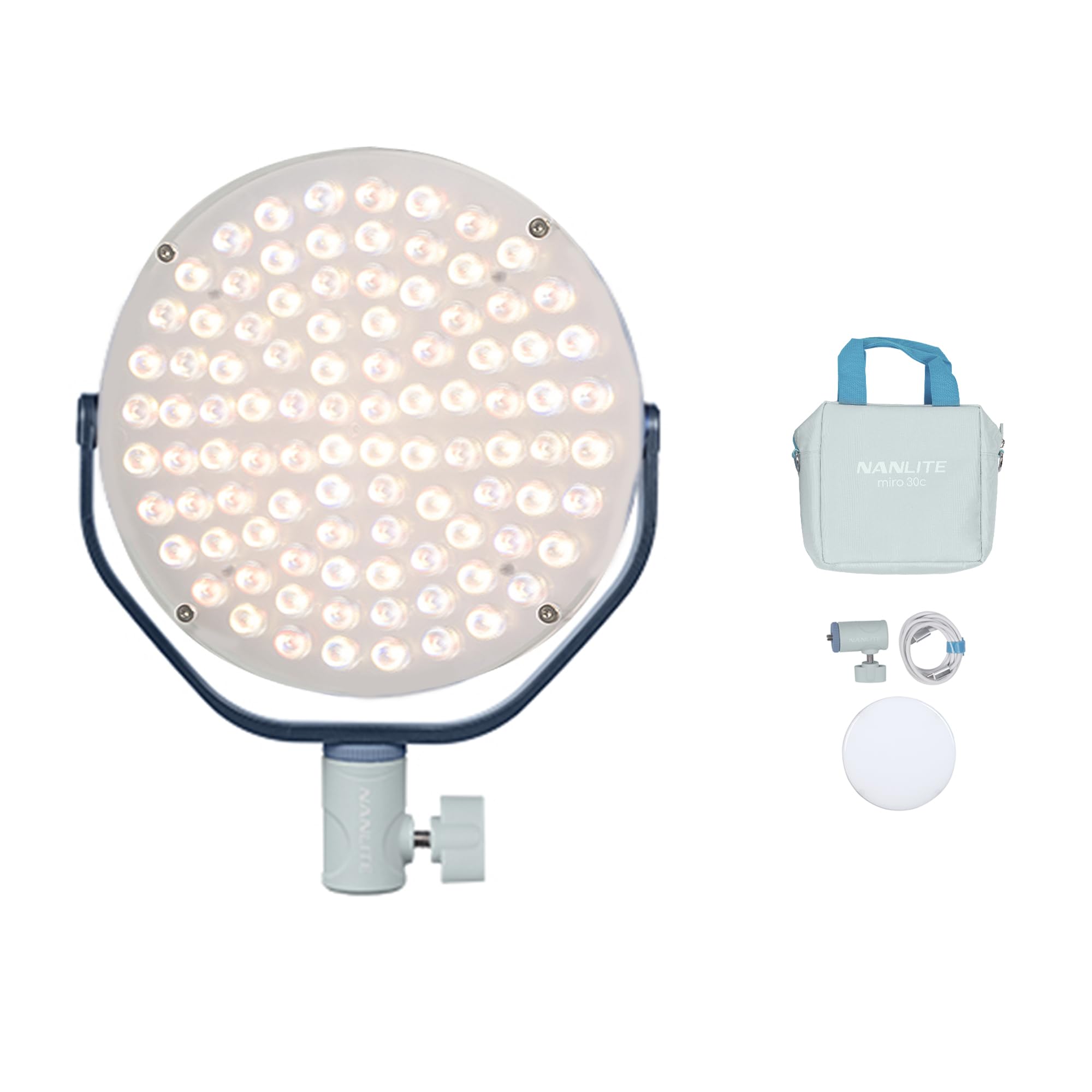 Amazon.com : NANLITE Miro 30c/60c RGBW Round LED Panel Light, 2700