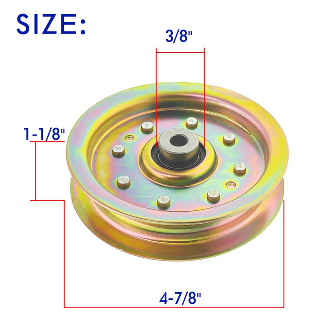 Puleggia tendicinghia Piatta per Tosaerba Compatibile con Cub Cadet 956-04129 956-04129C 756-04129B 756-04129C MTD 753-08171 756-04129B 756-04129C 956-04129 956-04129C