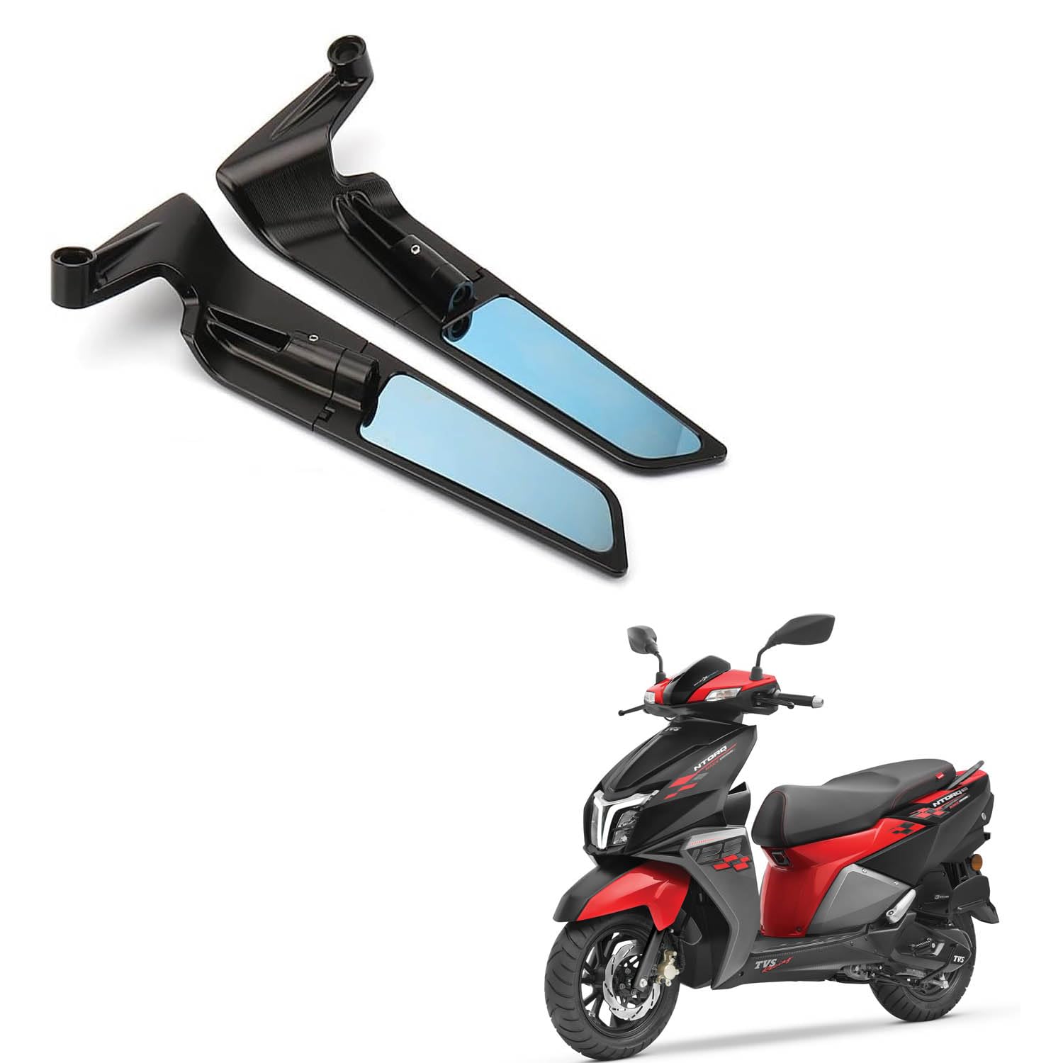 Vagary 10mm Adjustable 360° Rotating New Rearview Wing Mirrors For