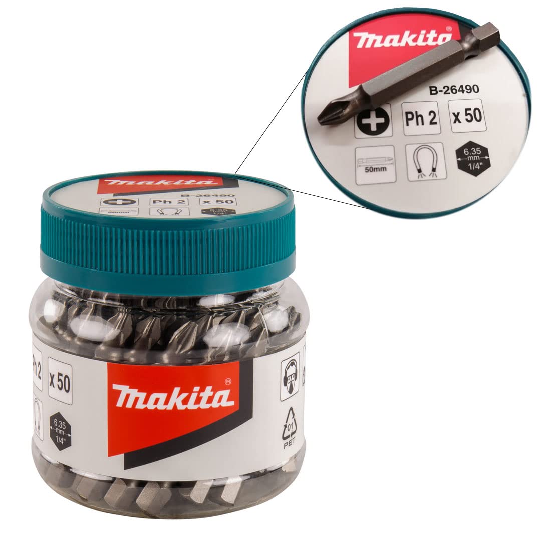 Makita B-26490 - Bote de 50 puntas PH2-50
