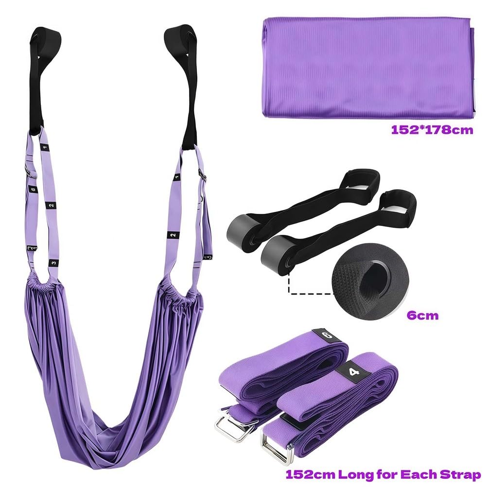 Correa de estiramiento para yoga, cinturón de entrenamiento con anclaje de puerta, entrenador de flexibilidad para fitness, gimnasia y baile