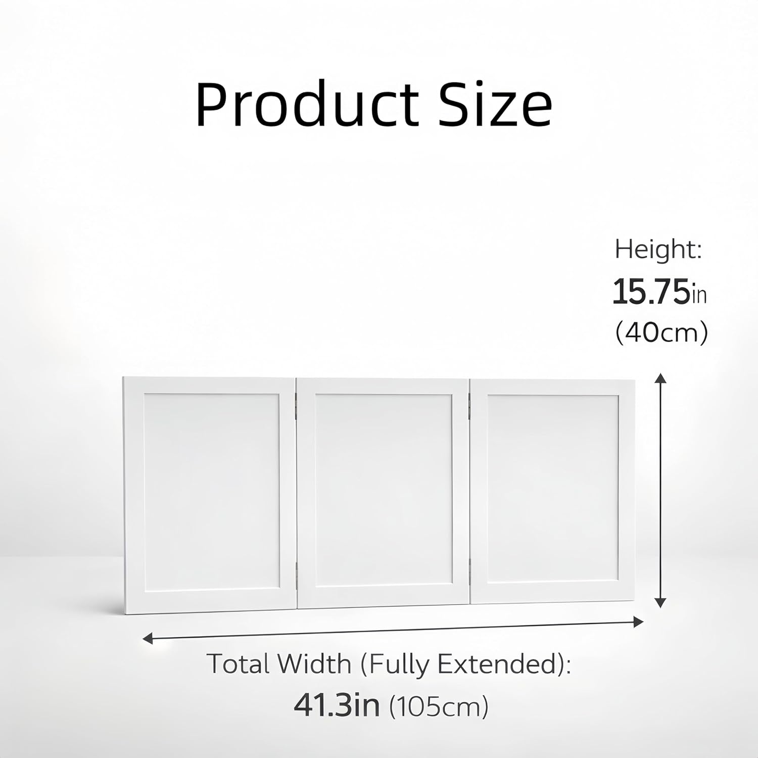 Wooden White Partition Panel Set, Modern Decorative Privacy Divider for Indoor Entryway, Bedroom, Apartment