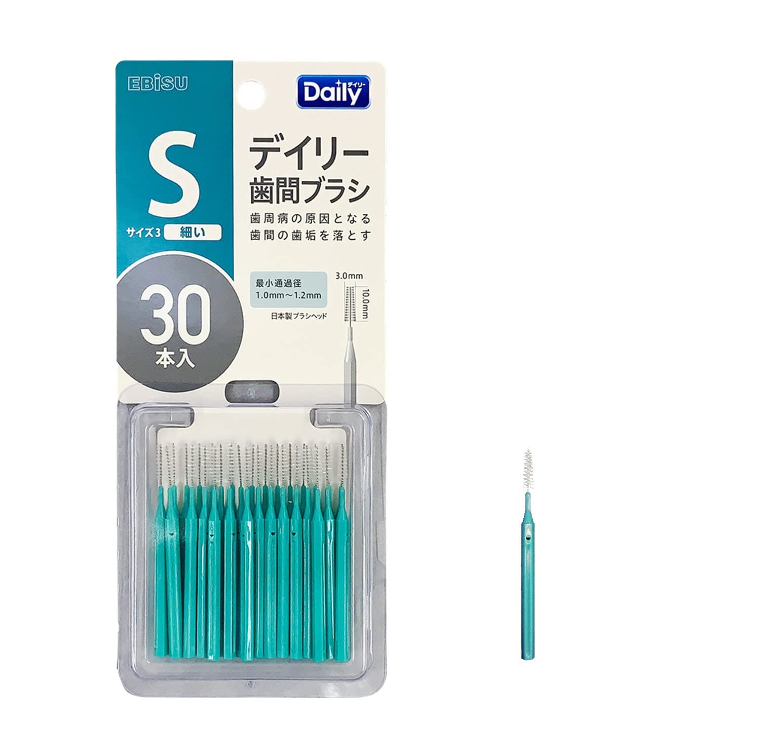 エビス デイリースリム歯間ブラシ30本入・S