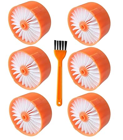 6 Pack Vacuum Replacement Filter Element for Black + Decker BSV2020G Wireless Vacuum Cleaner Accessory