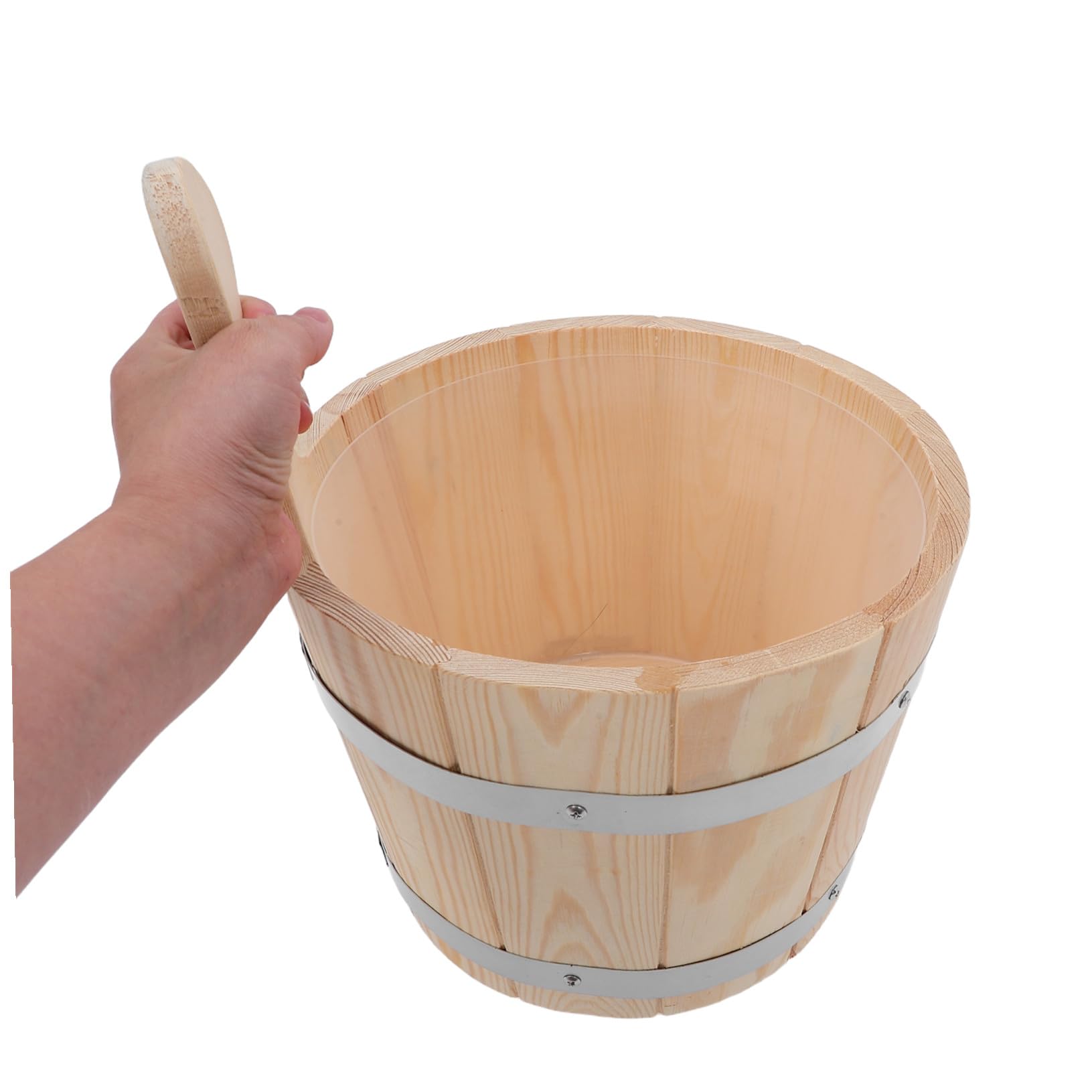 Supvox Saunaeimer Aus Holz Fassungsvermögen Mit Holzschaufel Dampfbadeimer Wasserschöpfer Für Spa-entspannung Badefass Mit Fasslöffelset Für Gartenkelle Und Wasserschöpfer