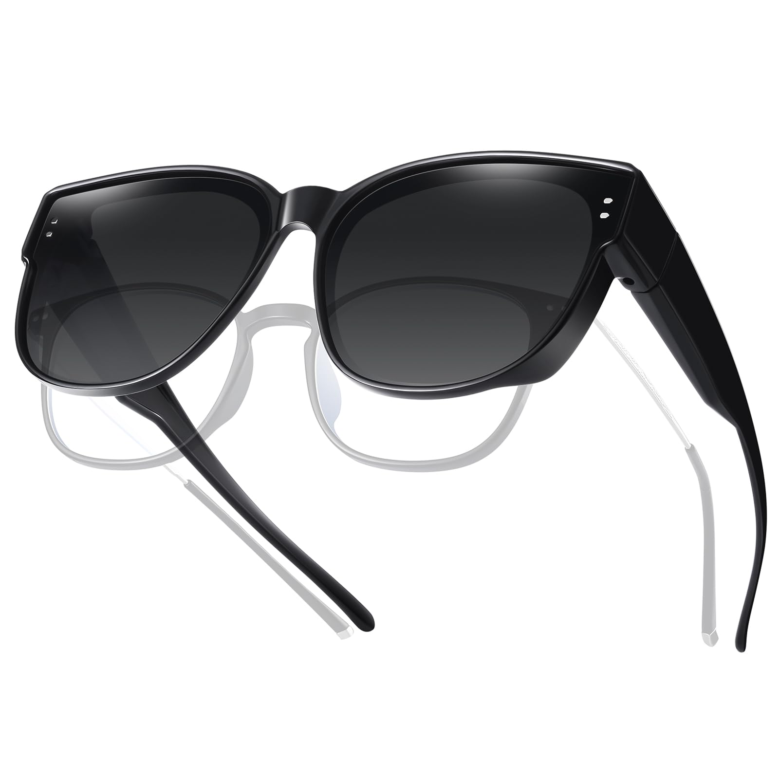 TINHAO Fit Over Sunglasses for Women Trendy Polarized Sunglasses Go Over Glasses Oversized Sun Glasses UV Protection