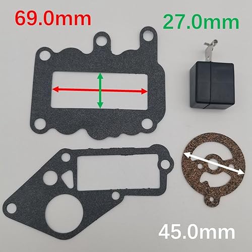 Miniatura 2 de Carburador con kit de flotador para fueraborda Johnson Evinrude 9.5 BRP OMC 382048 1964 1965 1966 1967 1968 1969 1970 1971 1972 1973 1973 23-086