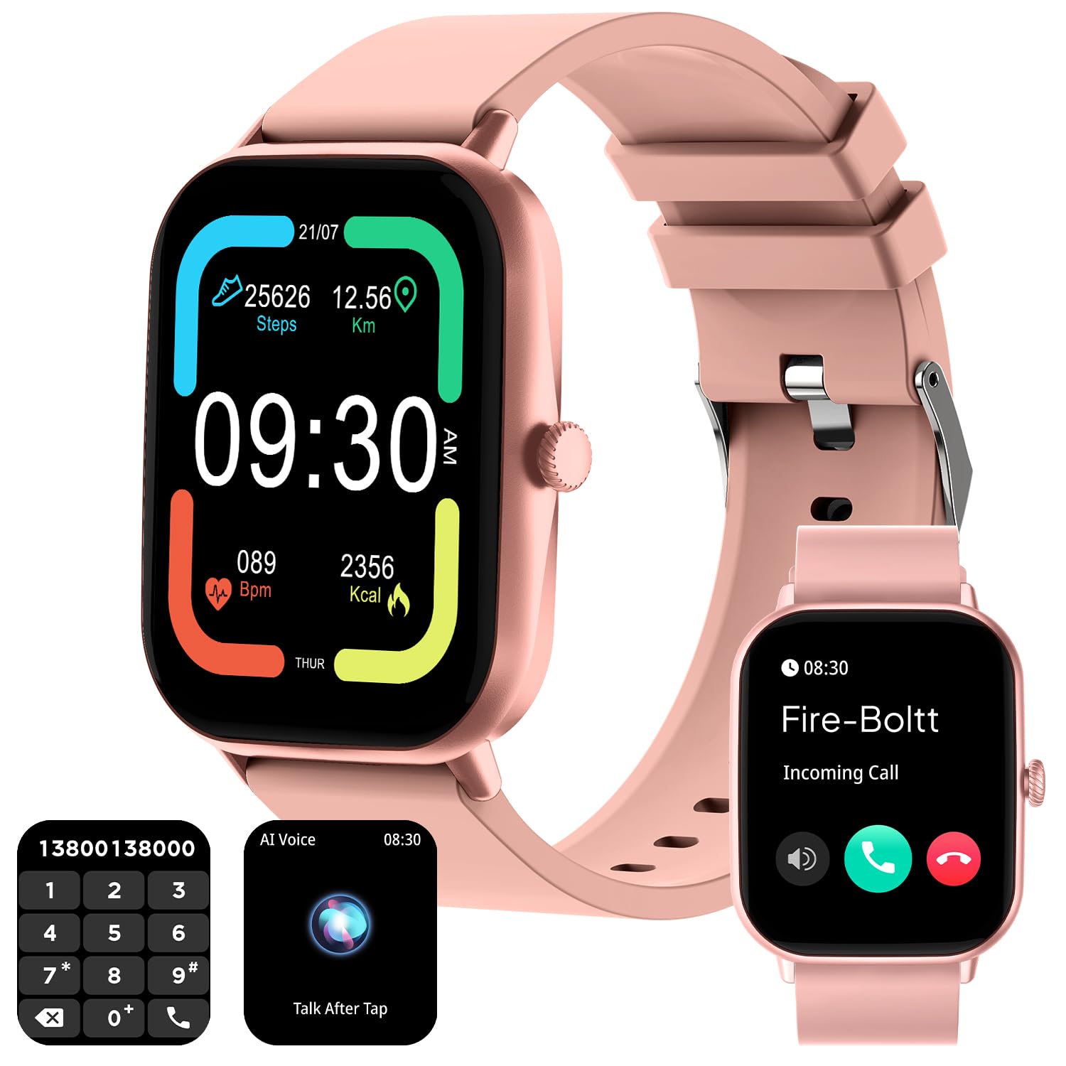 Fire-Boltt Ninja Call Pro Max 51.05mm (2.01 inch) Display Smart Watch, Bluetooth Calling, 120+ Sports Modes, Health Suite, Voice Assistance