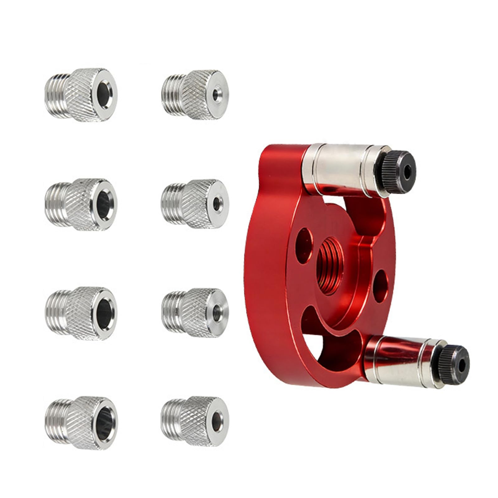 Woodworkers ' s Essential Hole Locators Set with Aircraft Grade Aluminum Woodworking Alignment Tool for Workshop Use Woodworking Drill Guide
