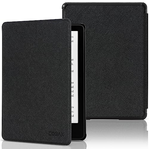 CoBak Case for 6.8 Kindle Paperwhite 11th Generation 2021 Release PU Leather Smart Cover with Auto Sleep/Wake Slim Shell for Kindle Paperwhite Black