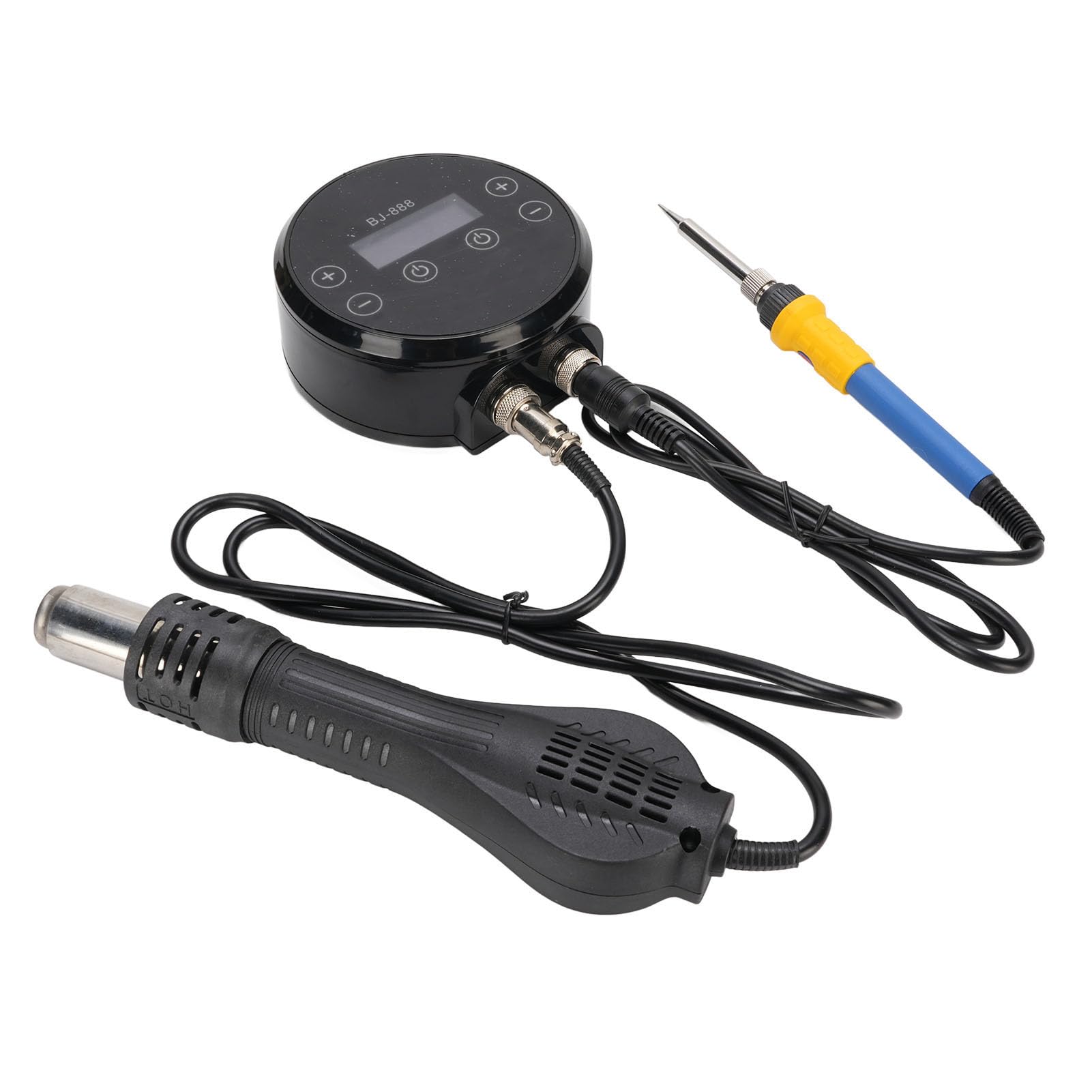 Zestaw Stacji Lutowniczej 2 w 1 z Wyświetlaczem Cyfrowym i Gorącym Powietrzem do Naprawy Elektroniki (wtyczka UE 220V)