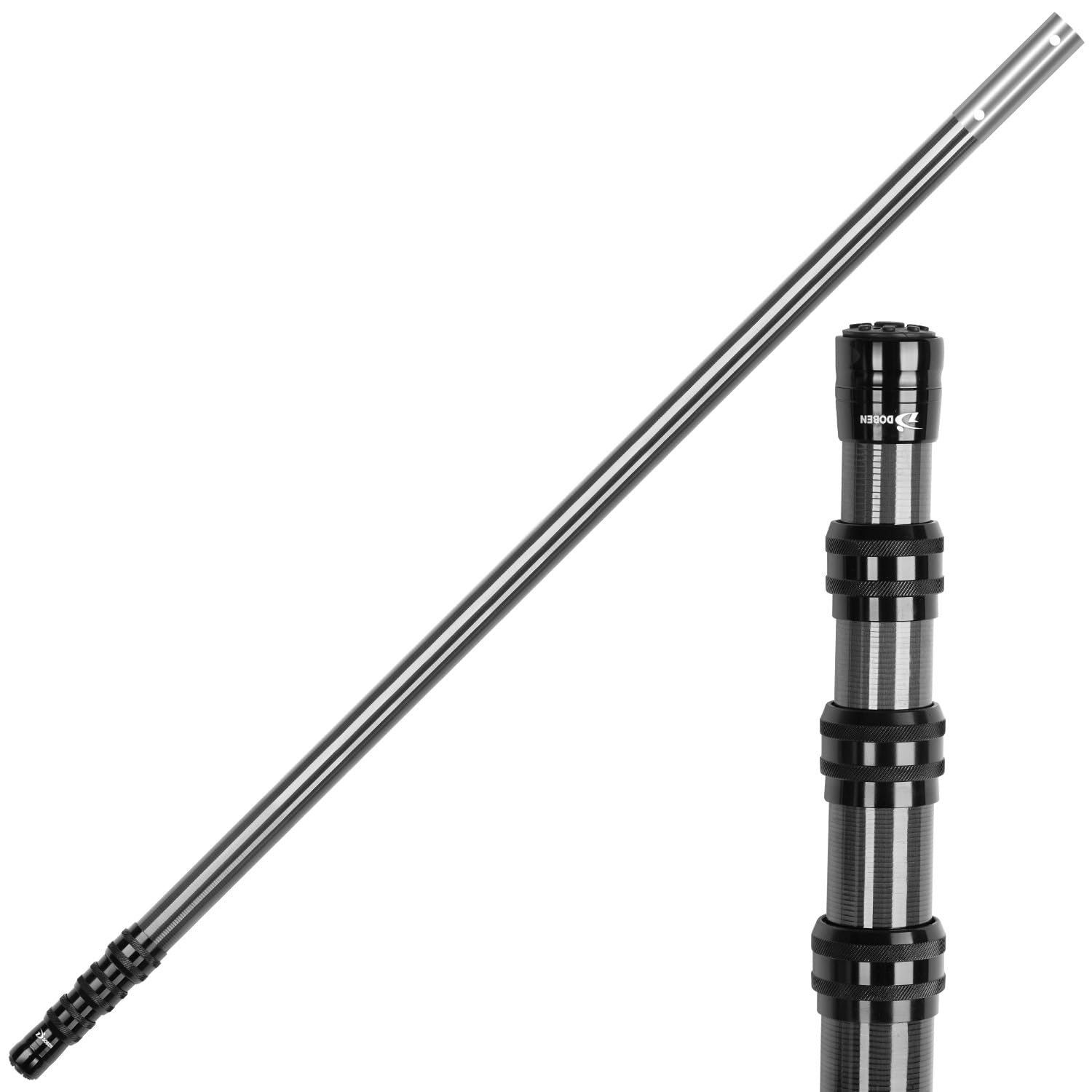 DOBEN Swimming Pool Pole Carbon Fiber, Telescopic Pool Pole 3.7 to 12FT(112-365cm), Professional Telescoping Swimming Pool