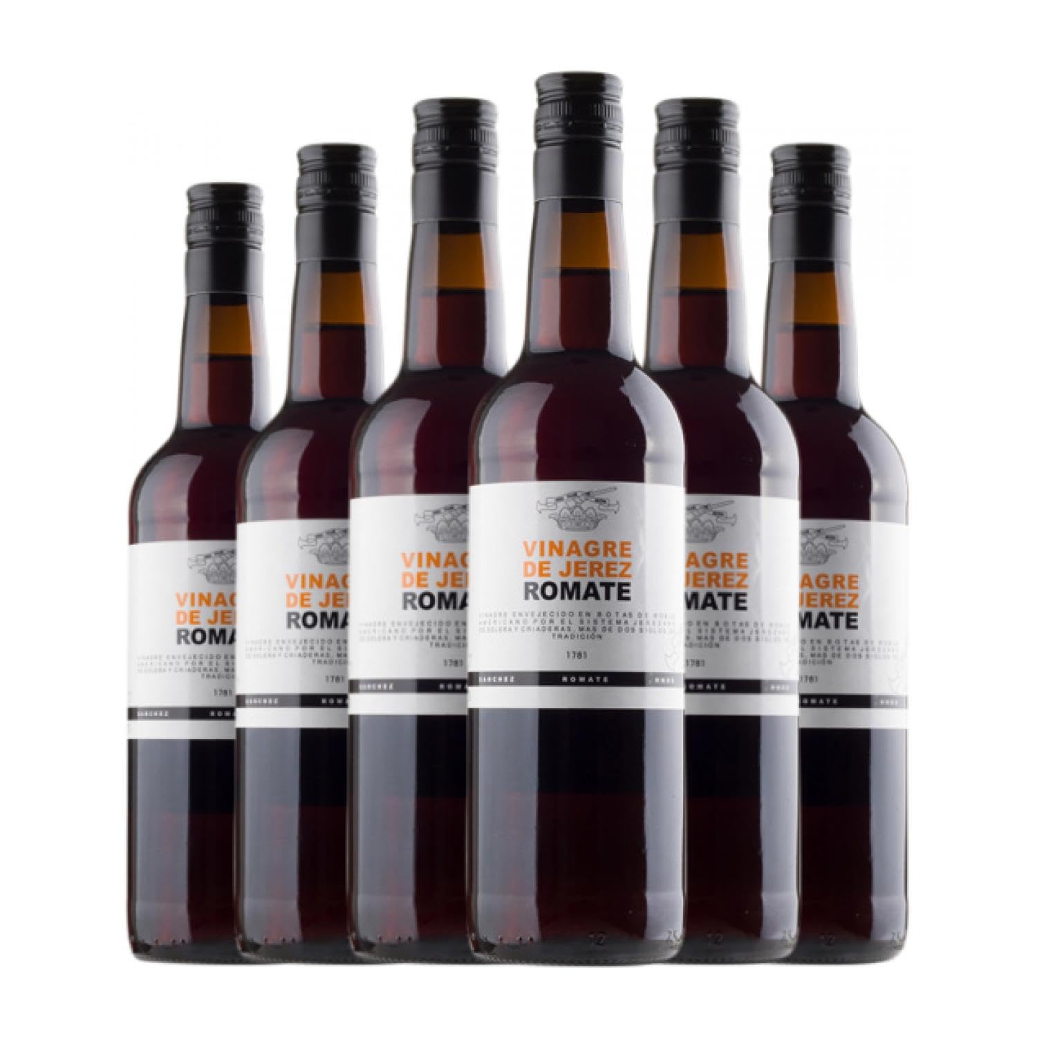 Vinagre Sánchez Romate Jerez 75 cl (Caja de 6 Botellas de 75 cl)
