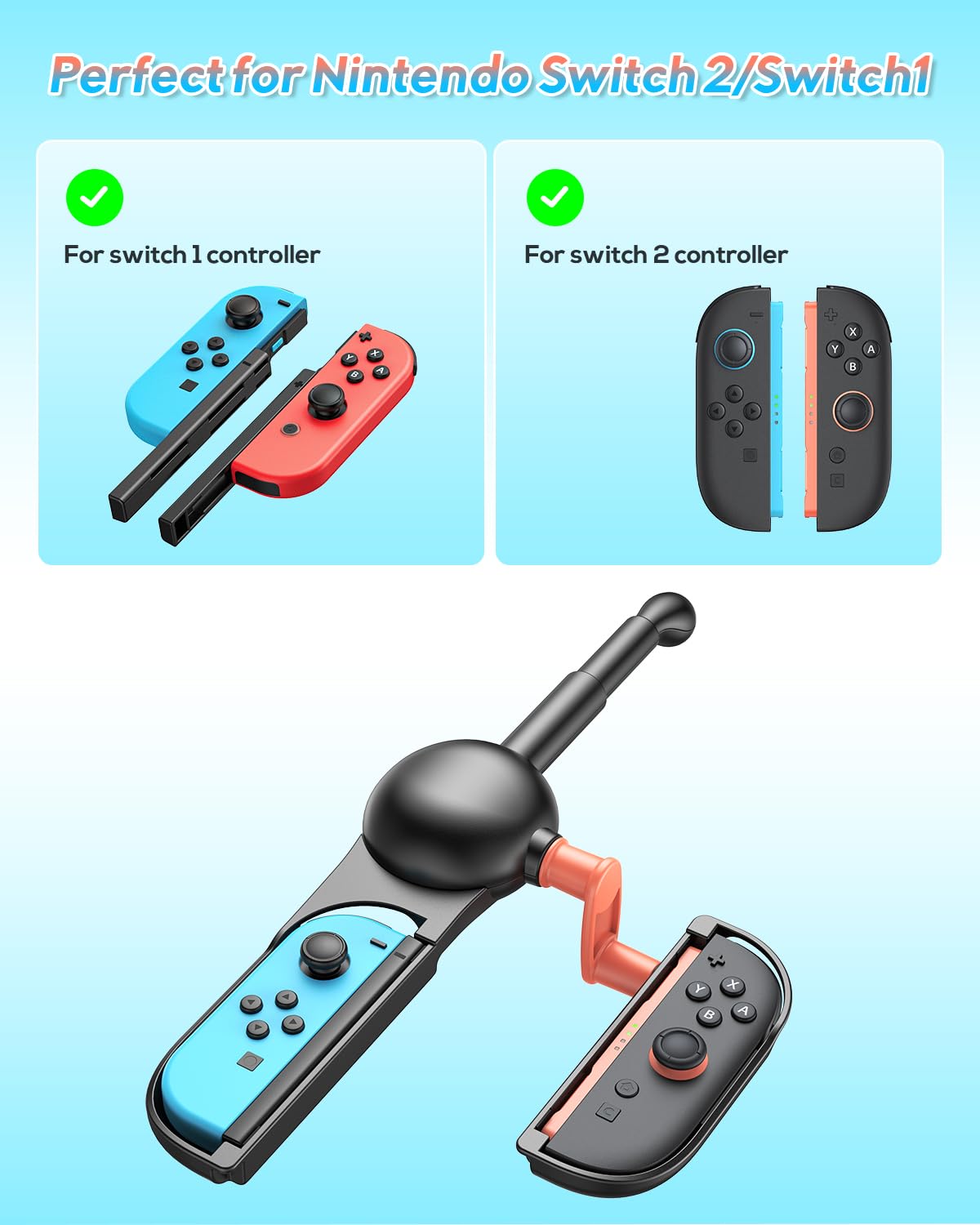Canne à pêche pour Nintendo Switch 2, accessoires de jeu de pêche pour Switch 2/Switch 1/OLED/Joy Con Bass Pro Shops-the Strike Championship et Legendary Fishing-Standard