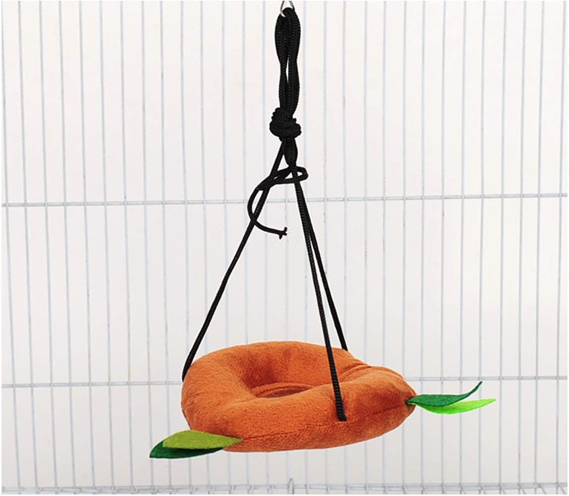 Hamiledyi Hamster Hammock Small Animals Hanging Warm Bed House Organic Natural Apple Wood Chewing Stick Rat Cage Nest Accessories Toy Hanging Tunnel and Swing for Sugar Glider Squirrel