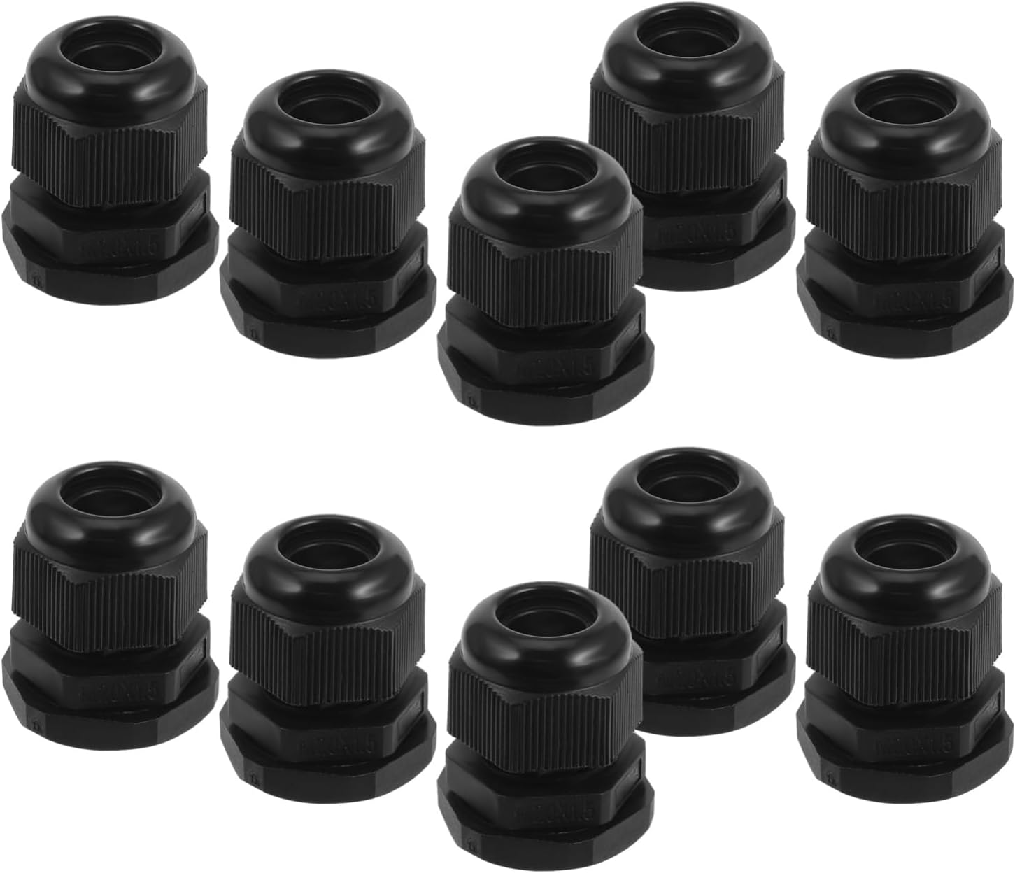 M20x1.5 Nylon Cable Glands, IP68 Waterproof Connectors for 6-12mm Cables