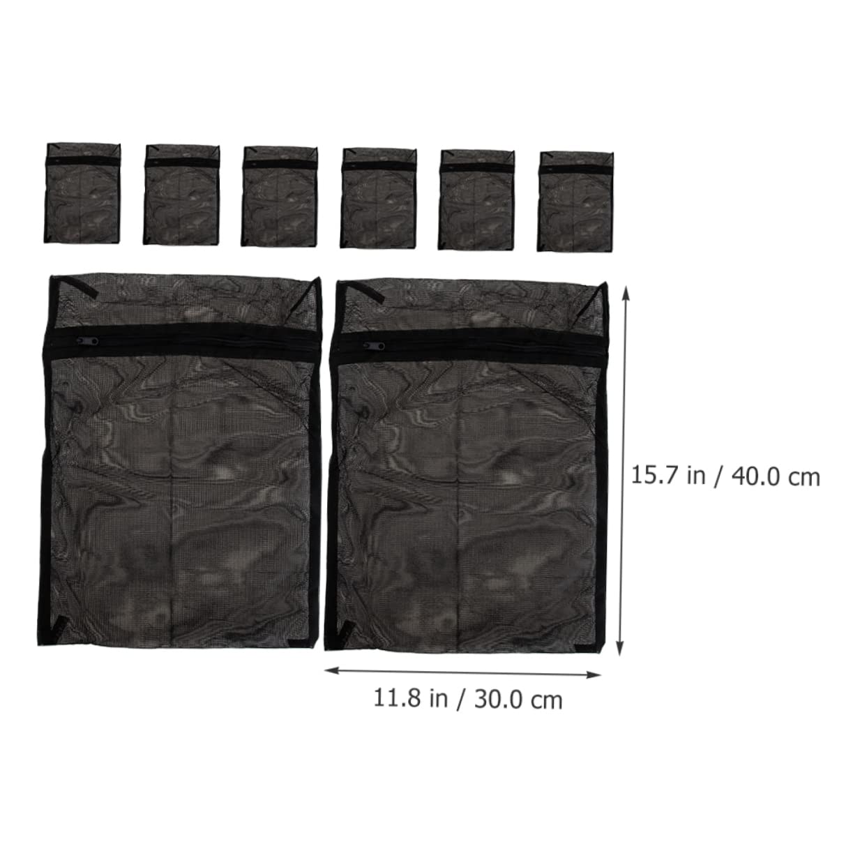 PRETYZOOM 8 Pezzi borsa per biancheria nera sacchetti organizer valigia buste organizer valigia sacchetti per il bucato in per bucato sacchi per lavare i vestiti biancheria intima reggiseni