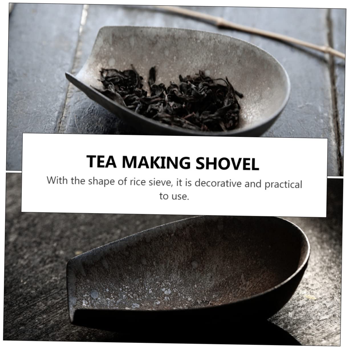 ULTECHNOVO 1pc Ceramic Tea Spoon/shovel for Loose Tea Ceremony Utensil Chinese Shop Tools